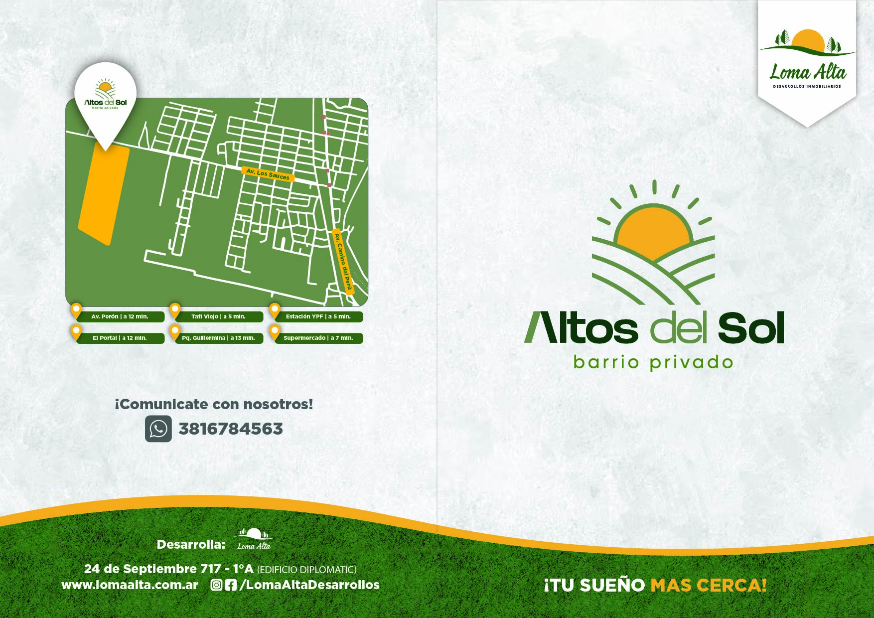 Altos del Sol brochure cover