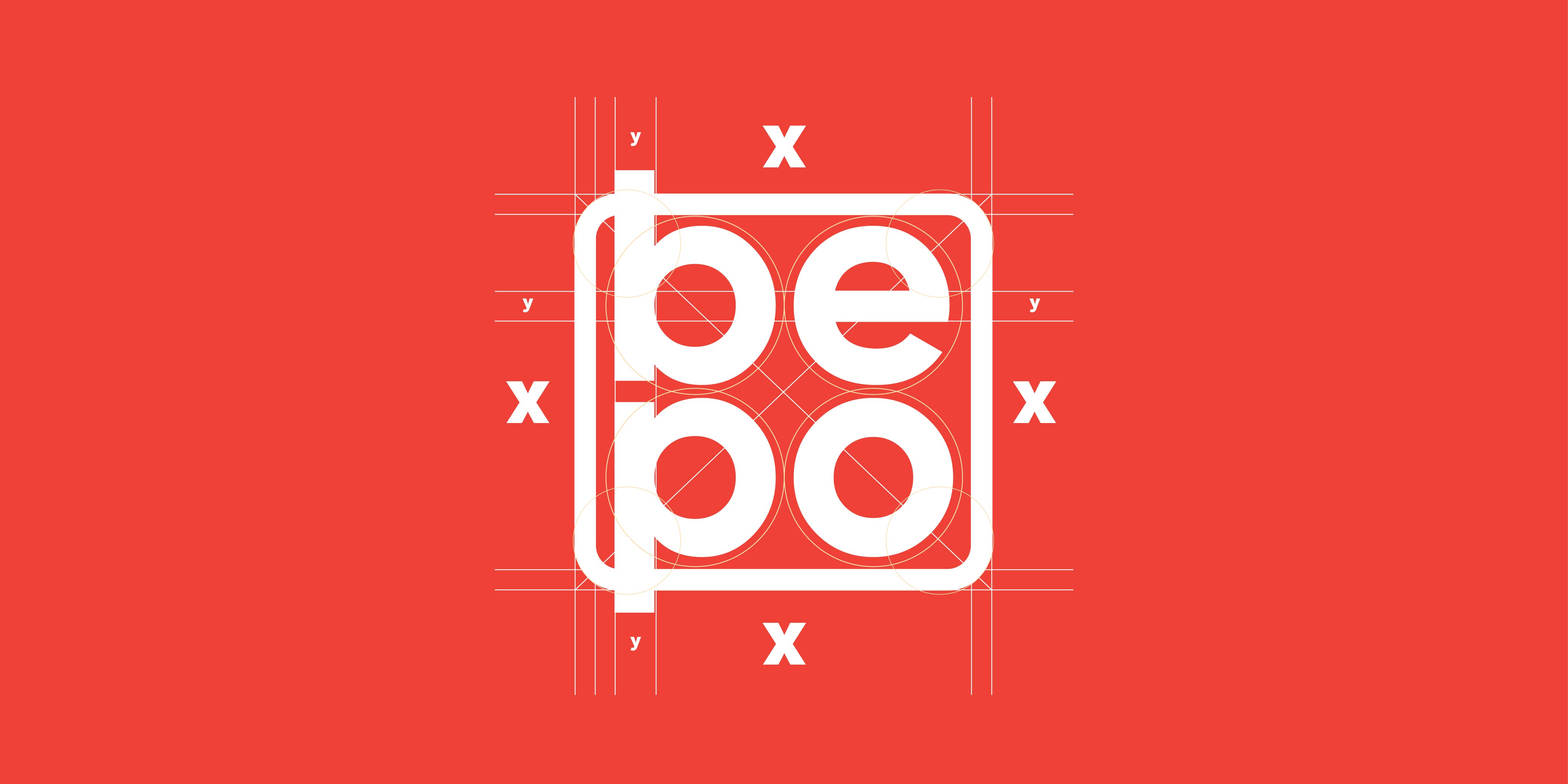 BEPO logo construction grid