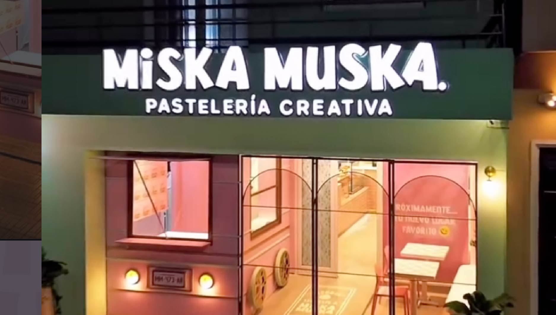Miska Muska storefront — pastelería creativa
