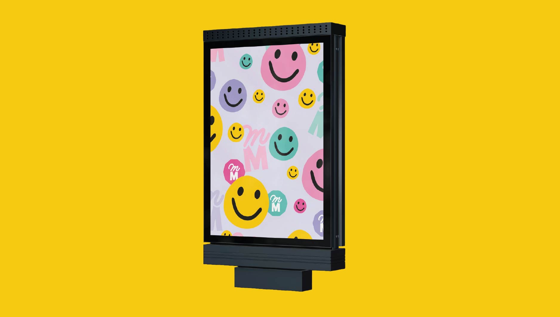 Miska Muska mupi billboard — yellow