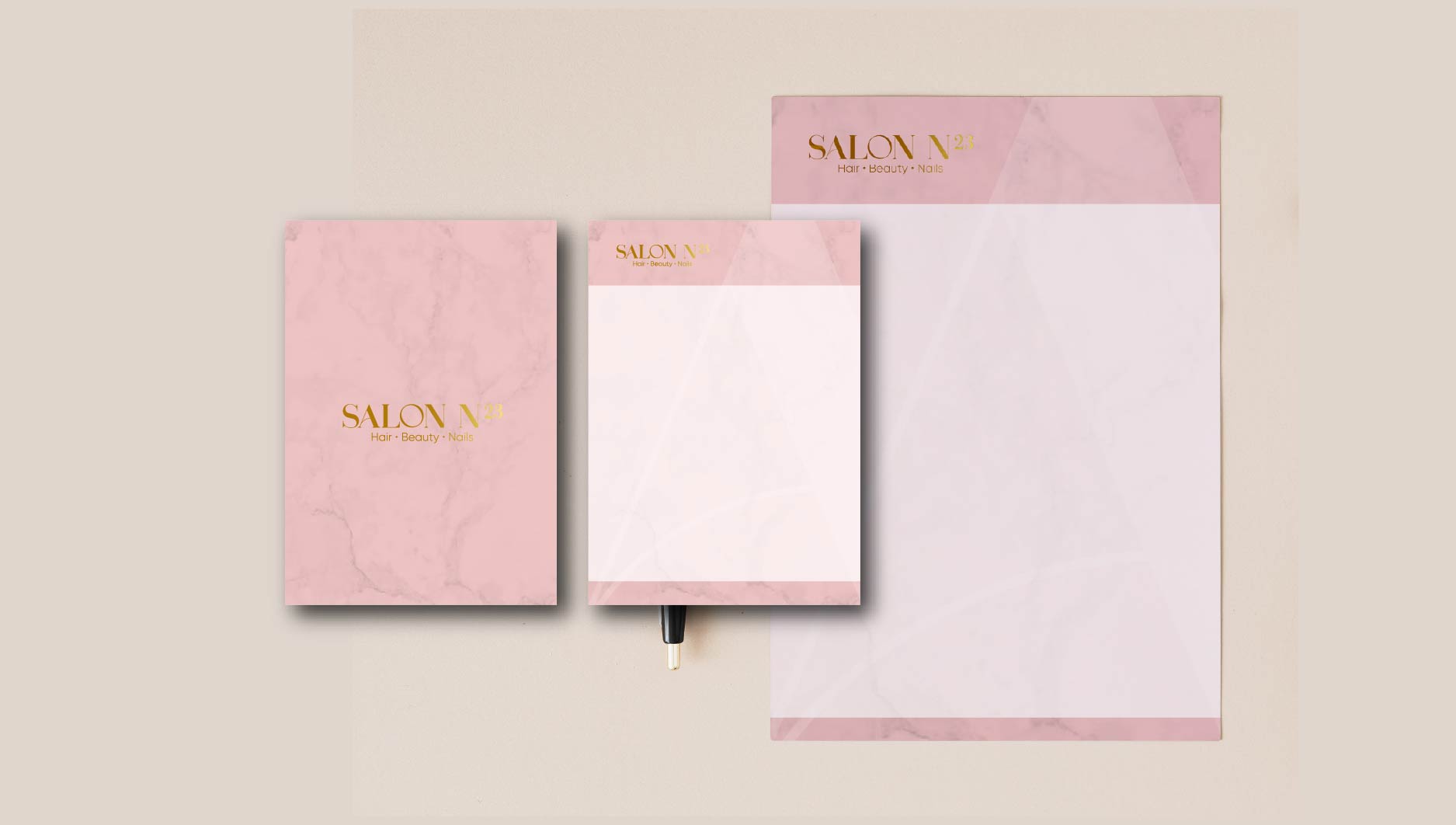 Salon N23 marble stationery set